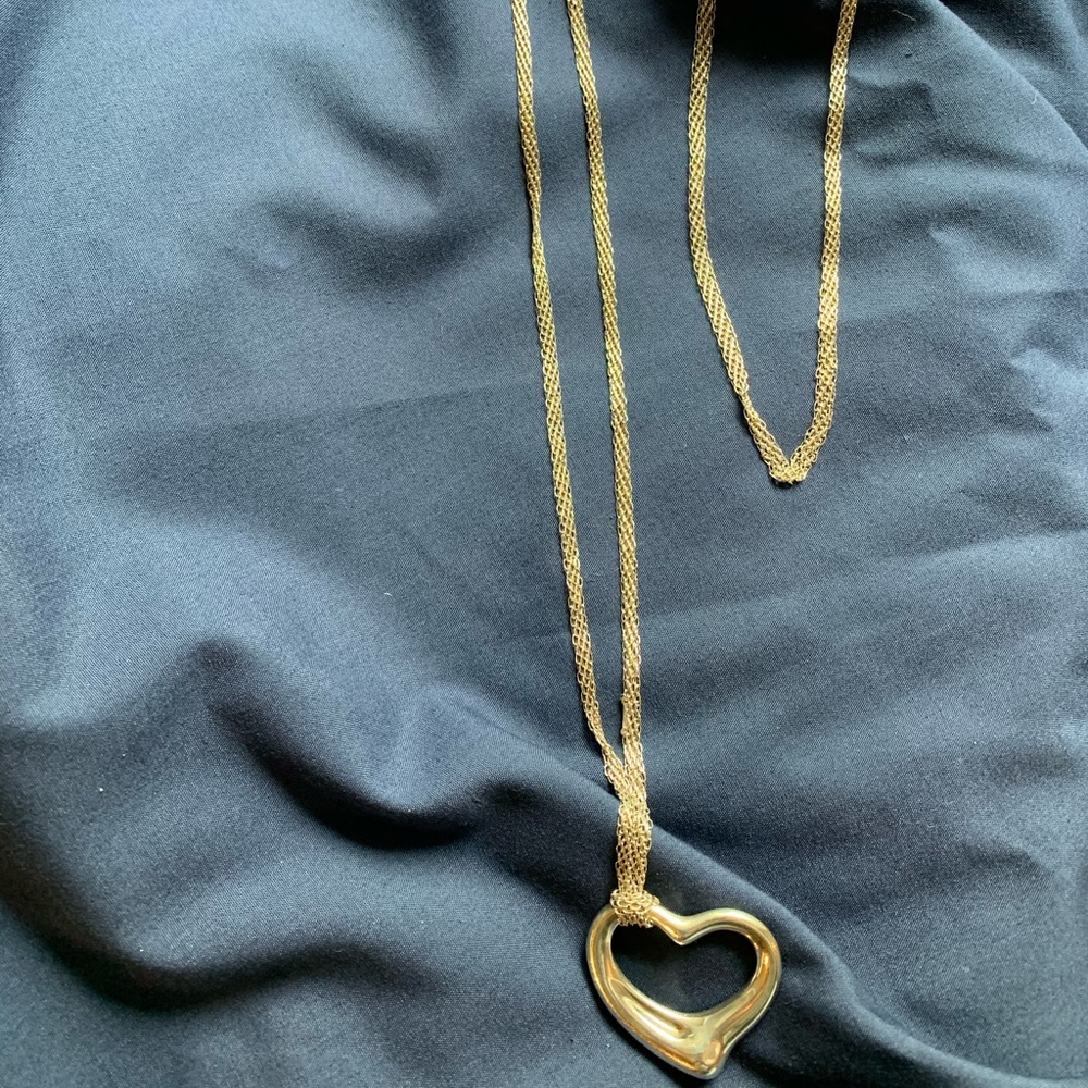Tiffany & Co. Sterling Silver Heart Pendent 18 in
